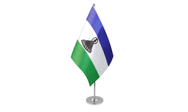 Lesotho Satin Table Flag